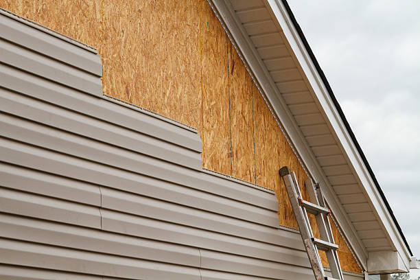 Professional Emergency Siding Repair technician working in Lignum, VA